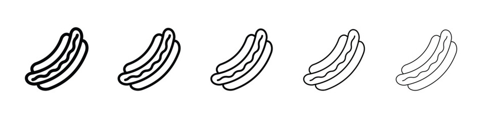 Hot dog icon for graphic designs. Icon vector design