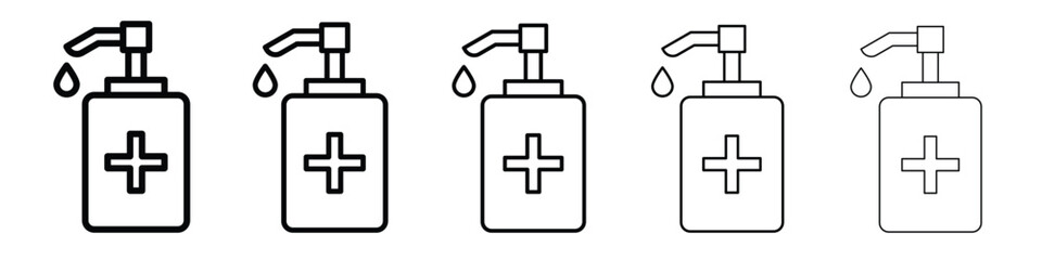 Hand sanitizer icon for graphic designs. Icon vector design