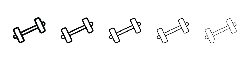 Dumbbell icon for graphic designs. Icon vector design
