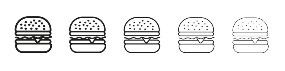 Burger icon for graphic designs. Icon vector design