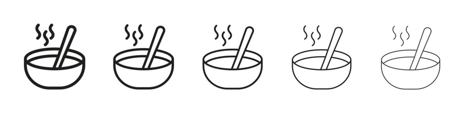 Bowl of soup icon for graphic designs. Icon vector design