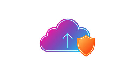 Cloud Protection: An illustrative representation of cloud data security and protection, with a vibrant, gradient-filled cloud icon.