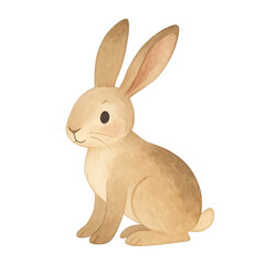 Obraz premium PNG Charming watercolor rabbit illustration.