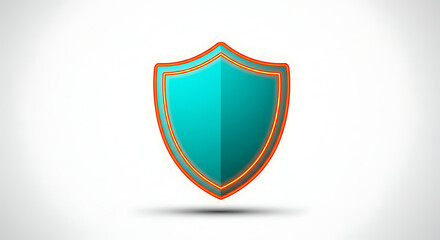 Shield Icon: A meticulously crafted shield icon, showcasing a strong symbol of protection, security, and assurance with vibrant colors and a clean, modern design.