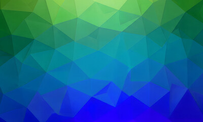 Obraz premium Abstract Geometric Background with Green Blue and Teal Triangles for Modern Design