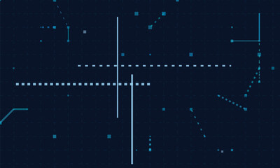Futuristic vector tech background with geometric lines and dots.