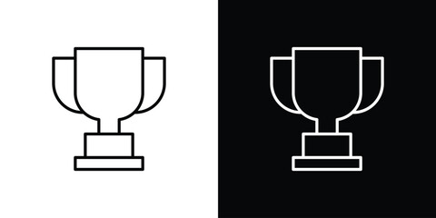 Trophy icon Lineal Style Vector Illustration. Vector symbol pictogram