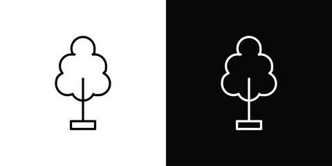 Tree free icon Lineal Style Vector Illustration. Vector symbol pictogram