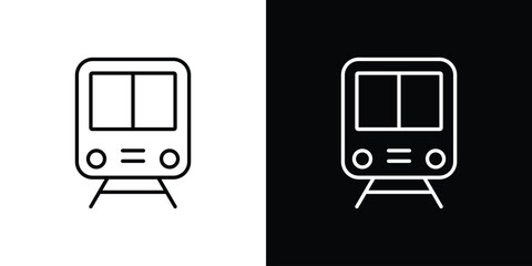 Train icon Lineal Style Vector Illustration. Vector symbol pictogram