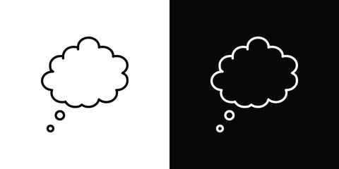 Thought bubble icon Lineal Style Vector Illustration. Vector symbol pictogram