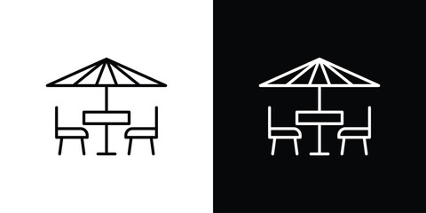 Terrace icon Lineal Style Vector Illustration. Vector symbol pictogram