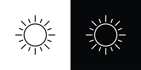 Sun icon Lineal Style Vector Illustration. Vector symbol pictogram