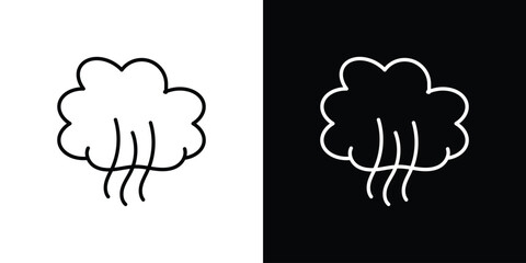 Smoke icon Lineal Style Vector Illustration. Vector symbol pictogram