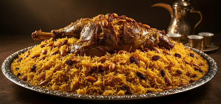 Saudi Kabsa - Traditional Arabian Lamb Mandi Dish