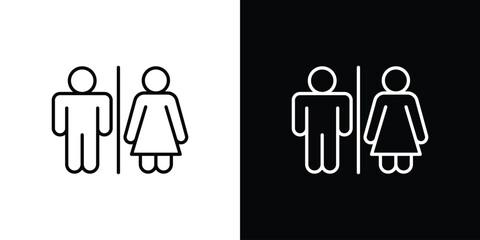 Restroom icon Lineal Style Vector Illustration. Vector symbol pictogram