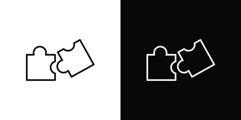 Puzzle icon Lineal Style Vector Illustration. Vector symbol pictogram