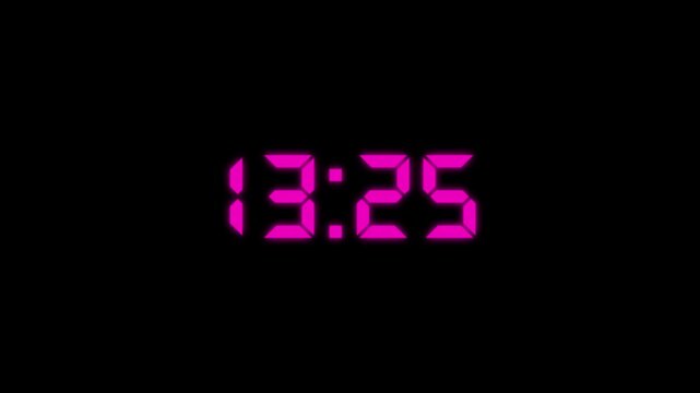 14 minute countdown animation from 840 seconds to 0 seconds. 14 minute countdown timer with alpha channel animation.  14 minute countdown on a transparent background