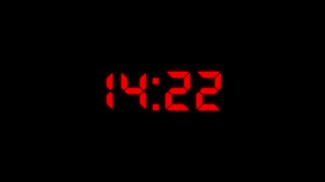 15 minute countdown animation from 900 seconds to 0 seconds. 15 minute countdown timer with alpha channel animation.  15 minute countdown on a transparent background