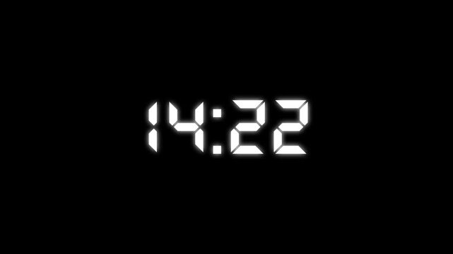 15 minute countdown animation from 900 seconds to 0 seconds. 15 minute countdown timer with alpha channel animation.  15 minute countdown on a transparent background