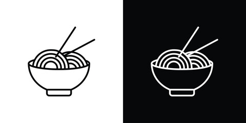 Noodles icon Lineal Style Vector Illustration. Vector symbol pictogram