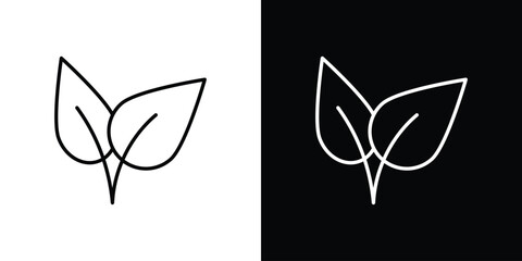 Leaf icon Lineal Style Vector Illustration. Vector symbol pictogram