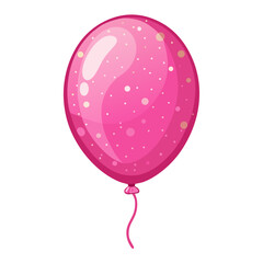 Glitter pink balloon isolated on white background