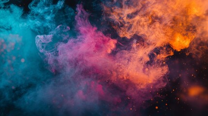 Colorful smoke artistic lifestyle product photography advertising concept abstract vibrant modern design stylish background