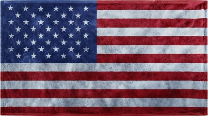 Fototapeta premium American flag displayed prominently on a fabric backdrop representing patriotic spirit and national pride in a celebratory setting during summer festivities