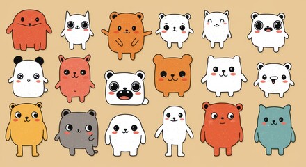 “A hand-drawn aesthetic vector of playful mascots or doodle characters that feels warm, personal, and approachable.”
