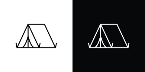 Camping icon Lineal Style Vector Illustration. Vector symbol pictogram © Zrobac