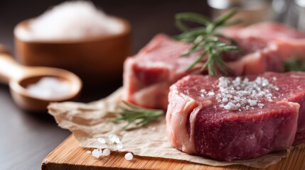 Raw meat lifestyle product photography advertising concept culinary stylish modern composition arrangement background design inspiration fresh organic protein