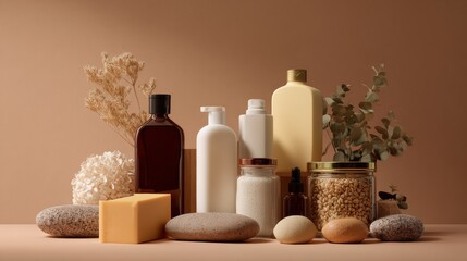 Skincare products lifestyle product photography advertising concept wellness stylish modern composition arrangement background design inspiration beauty organic packaging