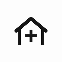 hospital building icon sign vector