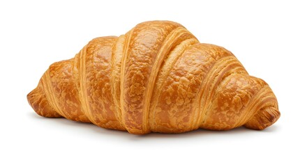 Golden Brown Croissant Flaky Pastry Baked Fresh Delicious Breakfast Food Treat