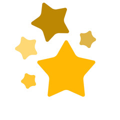 golden star isolated on white background