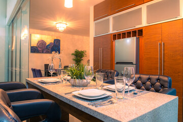 Modern and Warm House Kitchen.