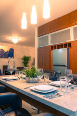 Modern and Warm House Kitchen.