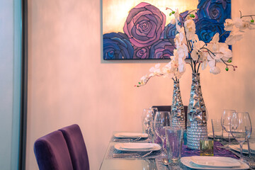 Modern and Warm House Dining room.