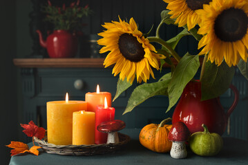 Autumn Thanksgiving decor at home