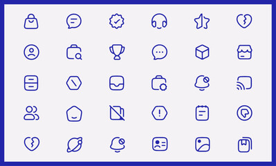 Icon Set Design, set of numbers