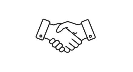 Shaking Hands Illustration of Agreement or Partnership