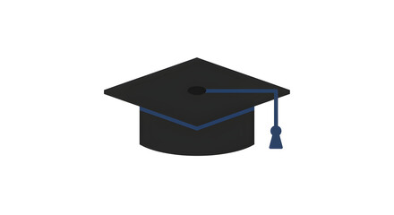 Graduation Cap Isolated on White Background Academic Celebration