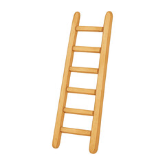 PNG Simple wooden ladder isolated background.