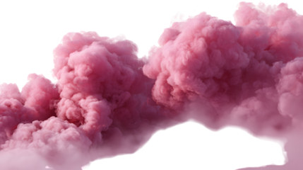 Pink Clouds and Smoke Effect – Isolated PNG Design Element on White Background