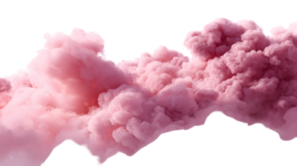 Pink Clouds and Smoke Effect – Isolated PNG Design Element on White Background