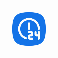 24 hours service icon sign vector