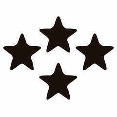 Obraz premium Black fivepointed stars pattern arrangement on a white background vector graphic
