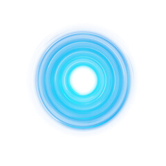 Blue glowing energy circle with transparent background

