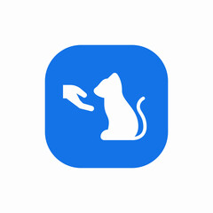 pet care cat hand icon sign vector