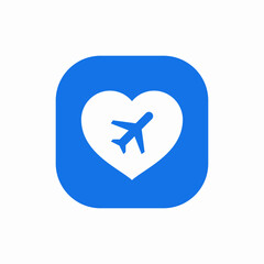 Obraz premium travel love icon sign vector